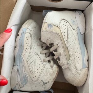 Jordan Kids White and Light Gray Sneakers